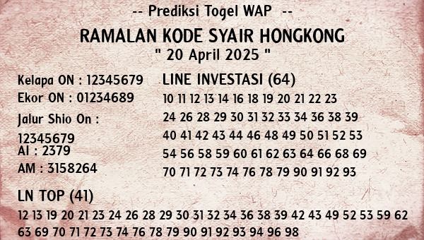 Prediksi Hongkong